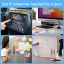 20 PCS Adhesive Pencil Holders for Desk, Silicone Pencil Holder for Notebook, Marker Holder for Clipboard and Wall, Classroom School Office Desk Accessories, Teacher Supplies (Grey)