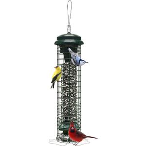 Brome Squirrel Solution 150 Squirrel-Proof Bird Feeder for Wild Birds 4 Stainless Steel Perches, 2.6 lb Seed Capacity, Chew-Proof, Free Seed Funnel Included
