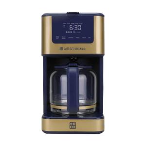 West Bend Timeless 12 Cup Slate Blue Touchscreen Coffee Maker Hot/Iced