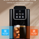 KIDISLE Hot & Iced Coffee Maker with Bold Setting, Single Serve Coffee Maker for K Cup and Grounds, 6-14 Oz Brew Sizes, 50 Oz Removable Water Tank, One Cup Coffee Machine with Reusable Filter, Black 