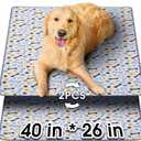 Hompet Washable Pee Pads for Dogs, 40"x26", 2-Pack Thick Heavy Absorbency Reusable Pee Pads Prevent Leakage Non-Slip, Pet Training Pads for Puppy Playpen, Crate, Potty, Floor, Bed, Sofa