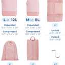 BAGSMART Hanging Compression Packing Cubes 6 Set Cruise Travel Essentials | 3-Fold Space Saving Hanging Shelves, Closet Organizers & Storage, Compressible Suitcase Organizer Bags, Machine Washable Cube