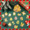 72 Pcs Christmas Chenille Letter Number Patches, Include 52 A-Z Letters & 20 Numbers 0-9 Stitch Iron on Patches Stickers Self Adhesive Embroidered for DIY Clothing Bags Hats (Gold,Warm Style)