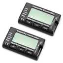 QWORK RC Battery Capacity Checker 2–7S LiPo Li‑ion NiMH – 2 Pack, Multi‑Mode Voltage Display for Drone, RC Car & Airplane