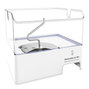 Upgraded WPW10347093 W10347100 Refrigerator Ice Bucket Compatible with Whirlpool, Maytag, KitchenAid Ice Maker W10347093 Whirlpool Ice Bucket WRF736SDAM14, WRF736SDAM13 Removable Ice Bin Ice Container