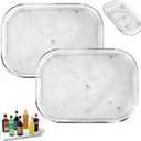 2-Pack Fridge Organizers and Storage,360 Refrigerator Lazy Susan for Fruits/Spices, Pantry Lazy Susan Kitchen Rotating Tray