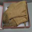 Women's Knee High Suede Boots for Women Wide Calf Square Toe Stiletto Heels Tall Boots Pull On High Heel Long Booties (10.5, Beige)