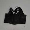 Avanova Women Leather Halter Corset Bustier Tops Sexy Going Out Crop Tank Tops Black Small