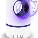 Flying Insect Trap Fruit Fly Traps Fan Powered Indoor Bug Catcher for Mosquitoes, Gnats, Moths & Fruit Flies, Silent & Effective (1, White)