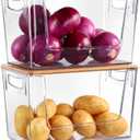 2 PACK Pantry Organizers and Storage Stackable Kitchen Countertop Organizers for Onion, Potato, Garlic, Fruit, Produce, Vegetable