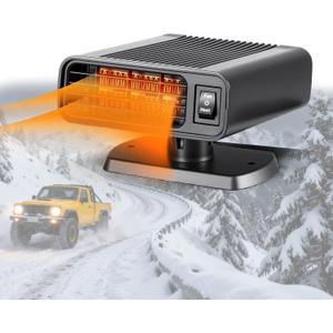 Portable Car Heaters for Vehicle, 2026 New Upgrade 12V Car Heater, 2 in 1 Defroster Defogger with Fast Heating, Plug in Cigarette Lighter for Car, SUV, Truck