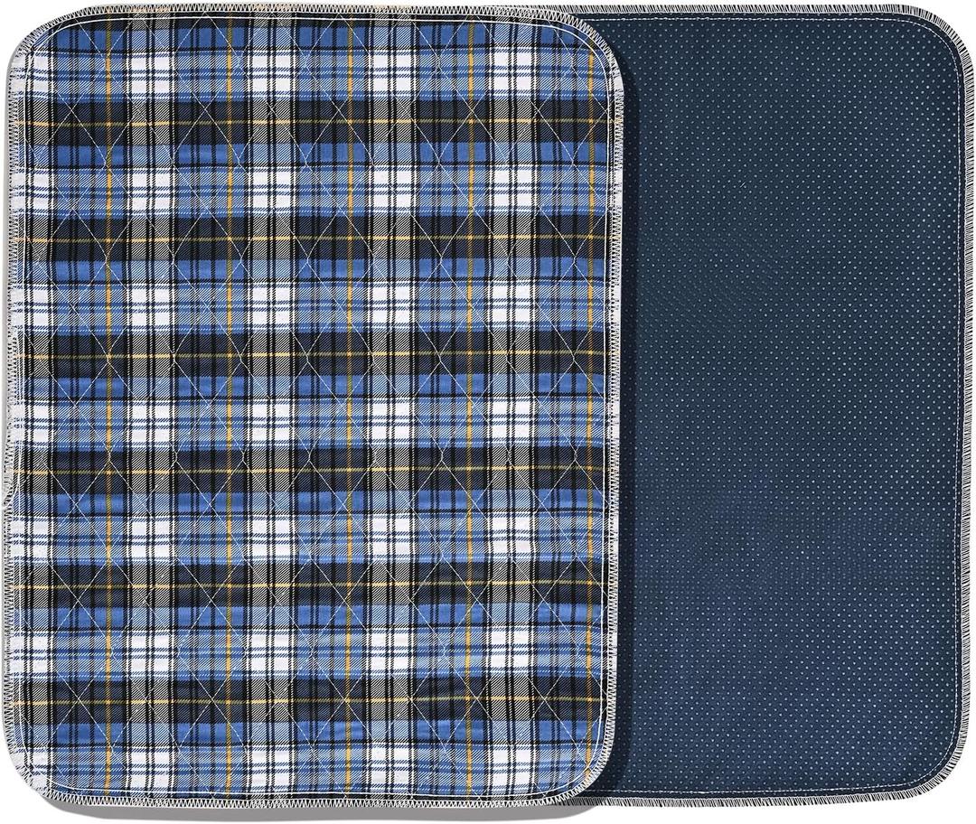 Anti-Slip Quilted Washable and Reusable Incontinence Bed Underpads, 35"X52" (2 Pack), Waterproof Sheet and Mattress Protectors