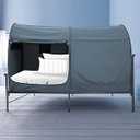 Alvantor Bed Canopy Bed Tents Dream Tents Privacy Space Twin Size Sleeping Tents Indoor Pop Up Portable Frame Curtains Breathable Grey Cottage (Mattress Not Included) Reducing Light 54"W x 75"L (Pack of 1