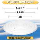 Inflatable Hot Tub Cover Round, 4-6 Ft Adjustable Size with Handles, Compatible with C oleman S aluspa I ntex Hot Tub, Ultra Thick Round Spa Cover Insert, 4.5 Ft