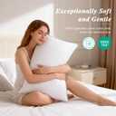 Bed Pillows Standard Size Set of 2-100% Cotton Cover, Down Alternative Gel Polyfill Filled, Twin Soft Medium Adjustable Hotel-Style Pillow Inserts, 20x26 Inch