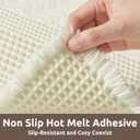 AMOAMI Waffle Bath-Mat, Super Absorbent Bath Mats for Bathroom, Boho Bathroom Rugs Non Slip Washable, Ultra Soft Bathroom-Mat with Tassels Bath Rugs for Floor Mat, 20" X 32" Cream