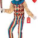 Morph Scary Clown Costume - Creepy Killer Clown Costume for Kids - Halloween (Large)