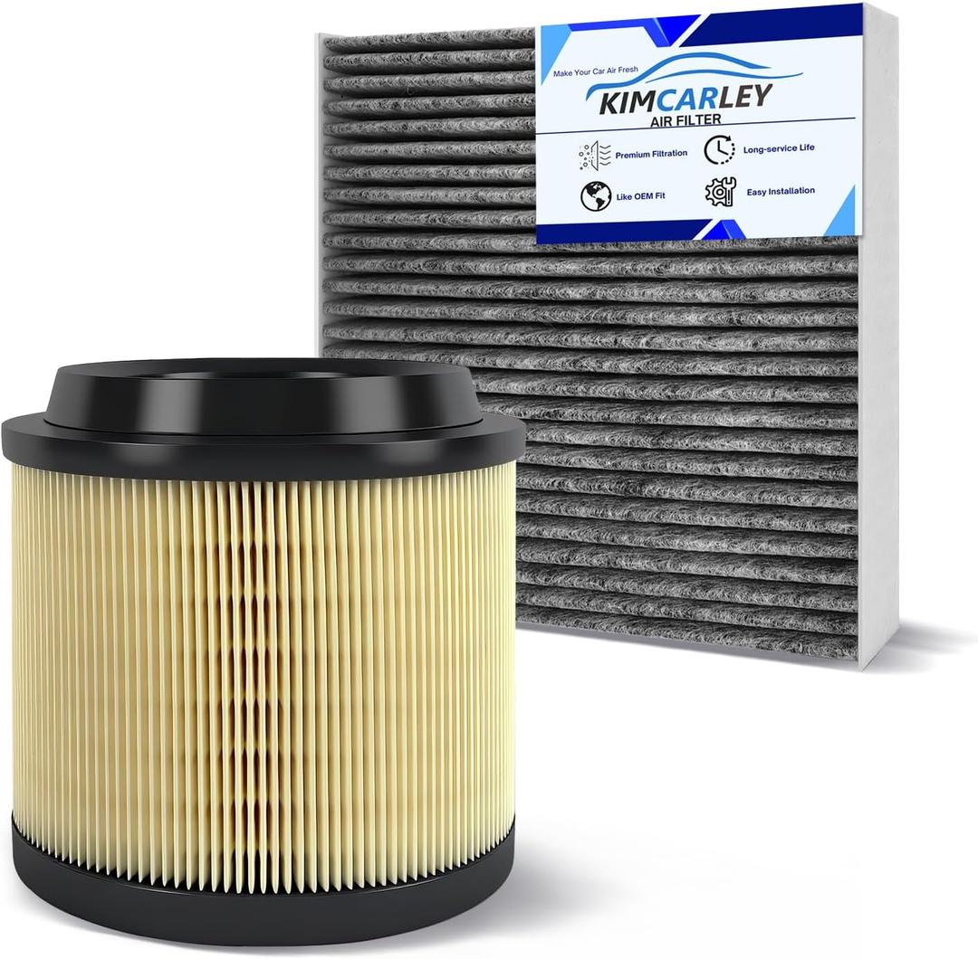 1Pcs Cabin Air Filter & 1Pcs Engine Air Filter Accessories Compatible with Ford Bronco 2026 2025 2024 2023 2022 2021 2.3L 2.7L Engine Cabin Air Filter Automotive Replacement for CF12772&MB3G-9601AA