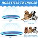 Non Slip Dog Splash Pad, 75 in Durable Splash Pad for Dogs, Heavy Duty Outdoor Water Play Mat for Large/Small Pets Foldable Design, Leak Proof Easy Setup