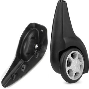 Zoofen Luggage Replacement Wheels 2 pcs Luggage Rear Wheels Suitcase Replacement Wheels Black(ZD-029)