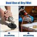 12+1 Pack Diamond Polishing Pads, Windspeed 4 Inch Diamond Polishing Discs Kit for Granite Polishing Pads Wet/Dry Marble Polishing Pads for Concrete Stone Countertop Quartz Polishing (50-8000 Grit)