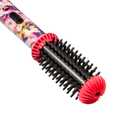 CALISTA GoGo Mini Heated Round Brush | Curl, De-Frizz, and Style Hair with the Mini 7 Styling Tool | Heats to 365F | Perfect for Travel | Dual Voltage | Compatible for Most Hair Types (Pink Petals)