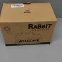 Solar Rabbits with Welcome Sign - Outdoor Bunny Decor with Solar LED Lights - Rabbit Garden Decor & Outdoor Light-Up Gifts for Women, Moms or Birthdays (Brown)