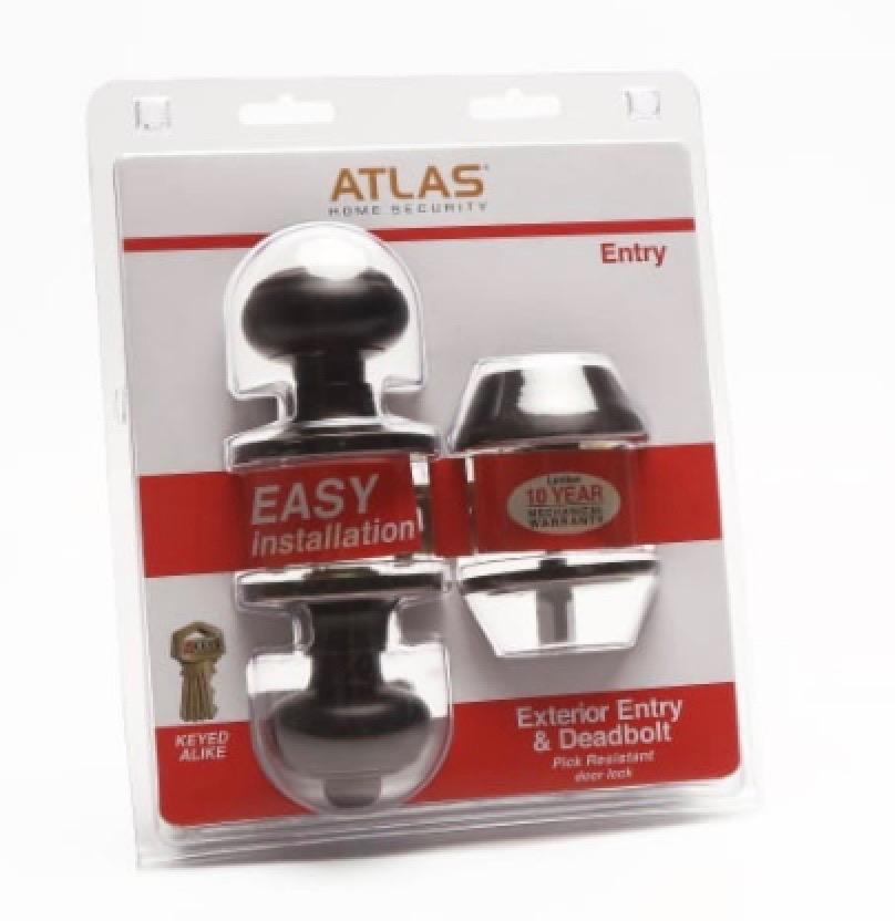 ATLAS Entry Exterior Entry & Deadbolt Pick Resistant Door Lock