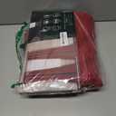 MIULEE 2-Panel 84 Inch Farmhouse Linen Sheer Window Curtains - Elegant Red Drapes With Grommet Top - Voile Panels, Linen Textured - Bedroom/Living Room (52 X 84 Inch)