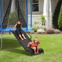 Universal Trampoline Slide 60" * 20" Slide with 2 Iron Plasticized Handles Buffer Bottom Wear-Resistant Fabric Safety Ladder for Kids and Toddle