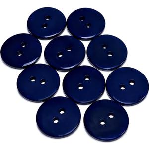 GLRXMX 10PCS Navy Blue Sewing Buttons, 24L=15mm 5/8 Inch DIY Buttons for Crafts - Resin Shank Buttons for Clothing Repair, Shirts, Coats, Jeans and Garment Making