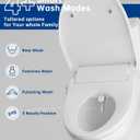 Heated Smart Toilet Seat with Feminine Wash & Dryer, Elongated Bidet with Adjustable Water Temperature, Pressure & Nozzle Position, Easy Installation & Soft-Close Lid for Modern Bathrooms