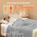 Bedsure Plaid Electric Blanket Twin - Flannel Sherpa Heated Blanket with Plaid Pattern, Heating with 6 Heating Levels, 10 Time Settings, 8-Hour Auto-Off, Warm Gifts for Grandma (Grey, 62"x84")