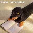 Dachshund Stuffed Animal 36 in Black, Weiner Dog Stuffed Animal Long Body Pillow, Cute Funny Large Dachshund Toys Plush Decor Ideal Gift for Kids and Adults