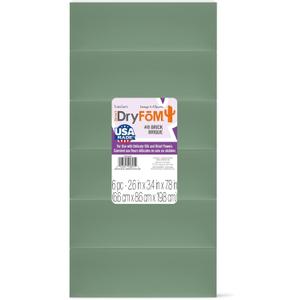 FloraCraft Floral Desert DryFM 6 Piece Brick 2.6 Inch x 3.4 Inch x 7.8 Inch Green