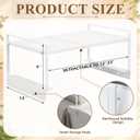 Sintuff 2 Tier Top of Fridge Shelf for Dorm Mini Expandable 12"-23", White
