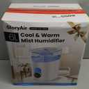 Humidifiers for Bedroom Large Room Home - GloryAir 6L Quiet Top Fill Cool & Warm Mist Humidifier with Smart Humidity Control, Remote Control, 7-Color Light, Humidistat, Oil Diffuser (White)