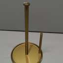 Paper Towel Holder Countertop, Standing Paper Roll Holder with Anti Slip Weighted Base, Stainless Steel Freestanding Paper Towel Holder for Kitchen, Gold