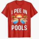I Pee in Pools Shirt Funny Vacation Pool Party T-Shirt A