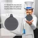 MR.SIGA Silicone Bathtub Stopper, Drain Stopper for Shower, Sink, 5.1" Diameter, Grey, 3 Pack