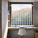 WAOWAO Window Safety Guards for Children Kids Child Toddler Pets Extra Wide White Tension Security Window Guard Gate for Home Fit 19.49-33.60" Sliding Windows (2Pieces)