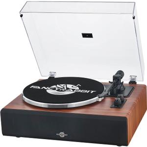 Vinyl Record Player with Speakers,High Fidelity Turntables for Vinyl Records with Magnetic Cartridge AT-3600L,Bluetooth Playback Built-in Phono Preamp,Belt Drive 2-Speed