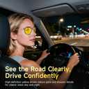 Night Vision Glasses Polarized Yellow Lens Anti-Glare Driving Glasses, Lightweight UV100% glasses for Nighttime