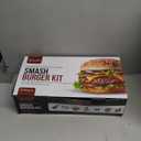 Gamalou 7 Pcs Smash Burger Press Kit: Stainless Steel Burger Smasher, 6x5" Spatula, 4" Scraper, 2 Melting Domes, Seasoning Shaker, Egg Ring, Griddle Accessories for Blackstone, Grill, Frying Pan