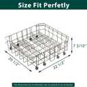 Upgraded DD82-01384A DD81-02295A Dishwasher Rack Replacement Parts for Samsung Dishwasher Lower Dish Rack 22.5'' D x 20.5'' W Basket Wheels Rollers DW80M2020US DW80R2031US Bottom Dishrack Assembly