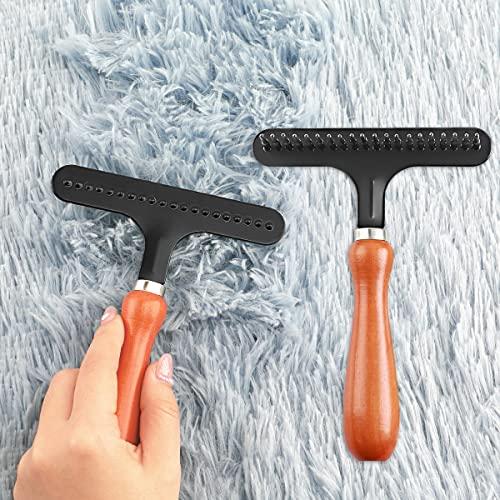 Narisley Carpet Rake for Restoration - Shag Rug Groomer and Hair Cleaner Suitable for Carpets (4.3 Inch Width, 1 Piece)