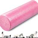 Yes4All High-Density Round Back Roller Foam, Exercise Foam Roller for Yoga, Pilates & Stretching - 12, 18, 24, 36 inch (Fuschia Rose)