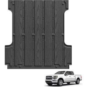 3W Bed Mat for Ford F-150 (5.5FT) 2015-2024 2025 Truck Bed (Include F150 Lightning 2024 2023 2022) All Weather Protector TPE Car Bed Liner Accessories Black