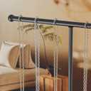 Necklace Organizers Holder, Small Jewelry Display Stand for Women, Men and Vendors, Long Necklace Organizer, Multi-Functional Bracelet Hanger, Space Saving Design (1 Tier Black)