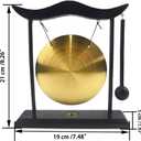 Hooshing Brass Feng Shui Gong Desktop Zen Art Home Decor Housewarming Blessing Gift